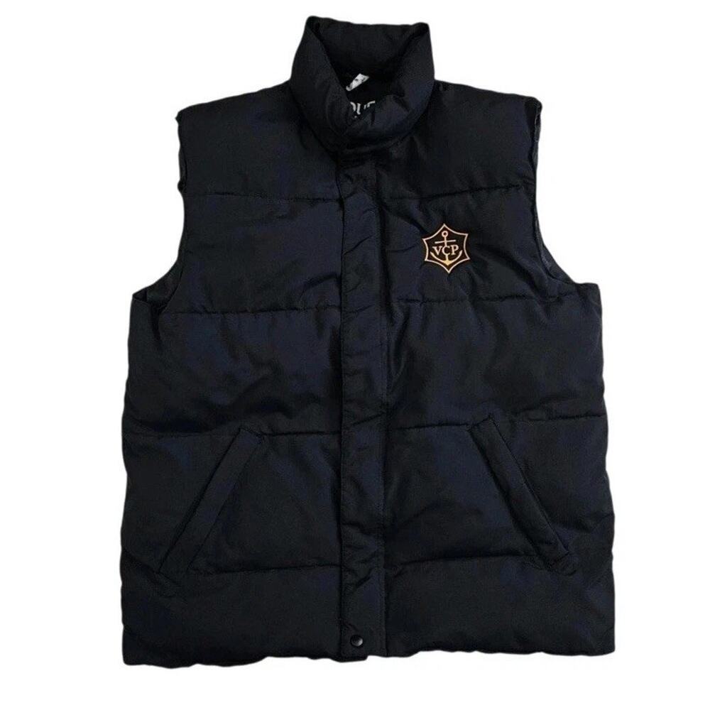 Veuve Clicquot (Mens Large) Puffer Vest Black Champagne France Embroidered Logo